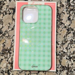 Sonix green check MagSafe iPhone 15 pro max Case minty gingham
